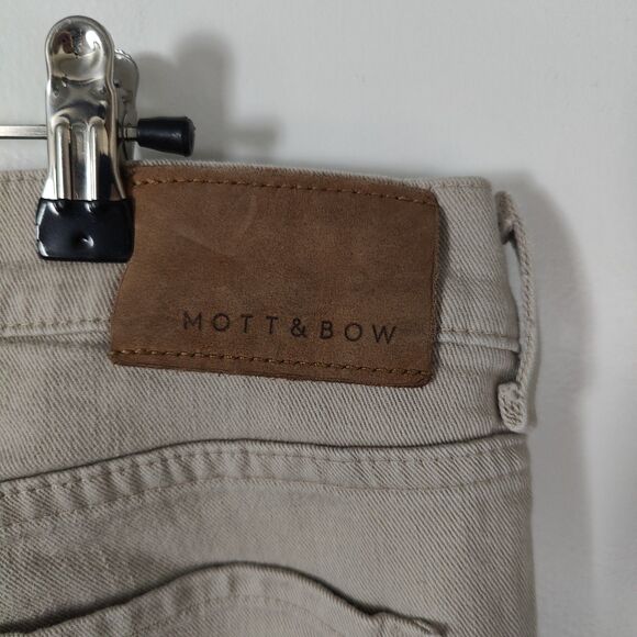 Mott and Bow Slim Jeans Mens 32x31 Tan Beige Stretch Denim - Picture 4 of 7